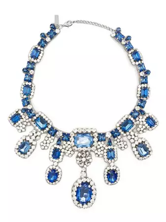 Moschino crystal-embellished Drop Necklace - Farfetch
