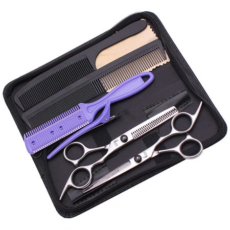 Hair Cutting Scissors 5.5" 16cm Stainless Haircut Set Thinning Scissors Hairdressing Scissors Professional Shears Add Bag M1006| | - AliExpress