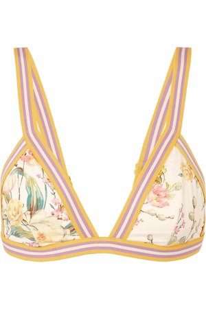 Zimmermann | Zinnia floral-print triangle bikini top | NET-A-PORTER.COM