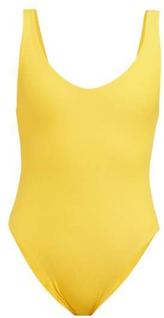 Contour Scoop Back Swimsuit - Womens - Yellow