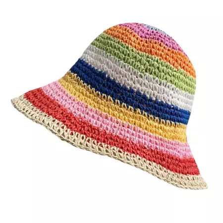 Delia- the Striped Crochet Sisal Bucket Hat 4 Color Ways – Dorothea's Closet Vintage