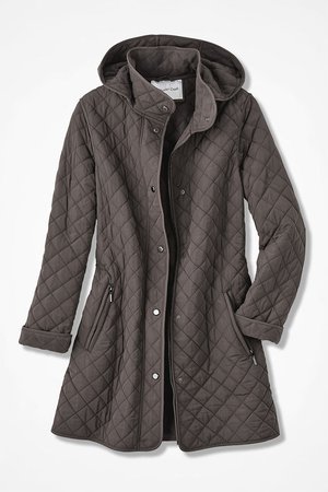 Hooded Quilted Car Coat - Coldwater Creek