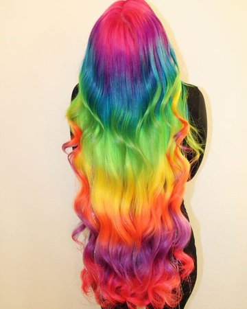 long rainbow hair - Google Search