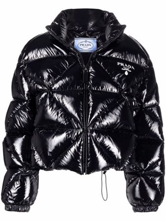 Prada high-shine puffer jacket - FARFETCH