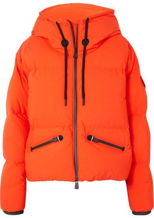 Airy Oversized Quilted Down Ski Jacket - Orange