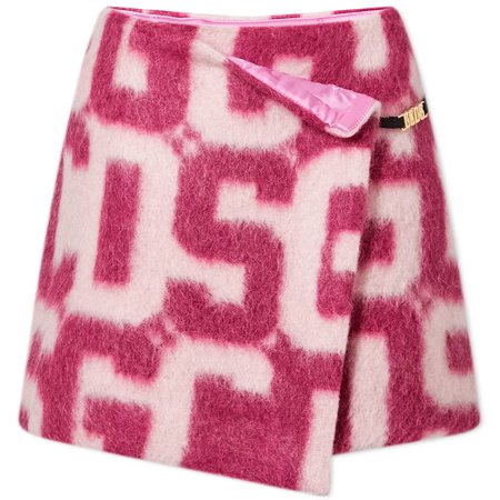 GCDS Monogram Fur Twist Skirt Pink | END. (UK)