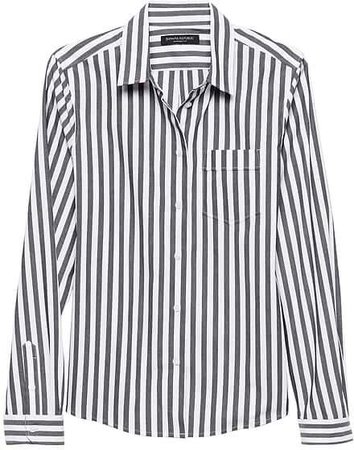 Quinn Boy-Fit Stripe Super-Stretch Shirt