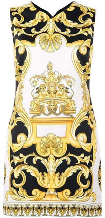 Versace Barocco print mini dress