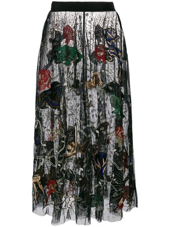 Amen embroidered tulle skirt - FARFETCH