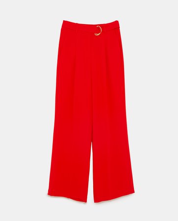 PALAZZO TROUSERS WITH BELT - View all-TROUSERS-WOMAN | ZARA United Kingdom