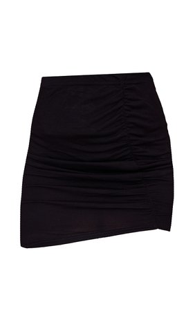 Black Ruched Side Jersey Micro Mini Skirt - Mini Skirts - Skirts - Womens Clothing | PrettyLittleThing USA