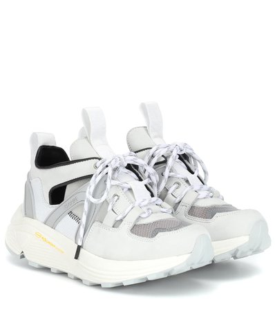 Ganni - Mesh and leather sneakers | Mytheresa