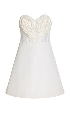 Sweetheart Silk Mini Dress By Carolina Herrera | Moda Operandi