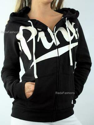 Victoria's Secret PINK Perfect Full Zip Hoodie Cursive Logo Fleece Sweatshirt | eBay