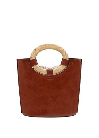 MANGO Wooden handle bag