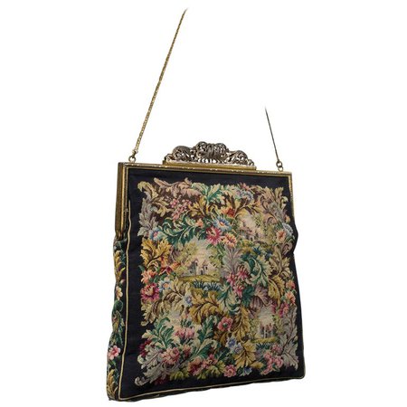 Jolles Original Austrian Petit Point Tapestry Evening Bag, 1930s