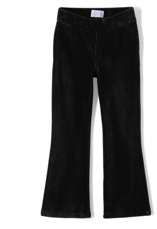 black velvet flare pants