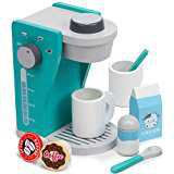Amazon.com: Espresso Express Coffee Maker Playset, with 2 Cups, 2 Pods, 1 Portafilter, 1 Coffee Maker, Cream & Sugar (8 Pcs.) by Imagination Generation: Toys & Games