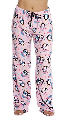 Just Love Women's Plush Pajama Pants, Large, Snowy Penguin at Amazon Women’s Clothing store