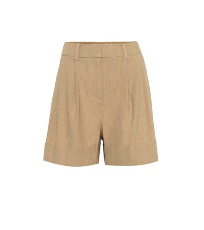 Shiana linen-blend shorts