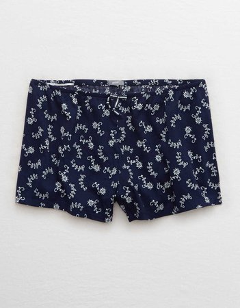 Aerie Poplin Boxer, Rich Navy | Aerie for American Eagle