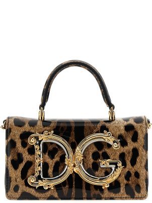 DG Leopard Top Handle Bag
