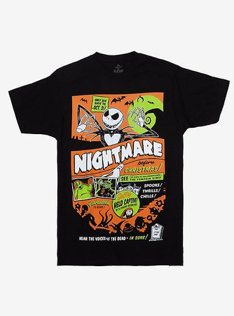 The Nightmare before Christmas Neon Poster T-Shirt