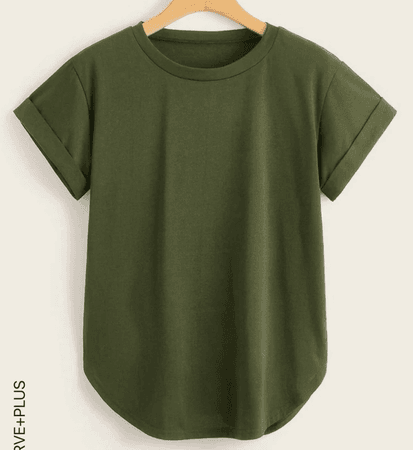 plain army green shirt