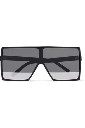SAINT LAURENT Oversized square-frame acetate sunglasses