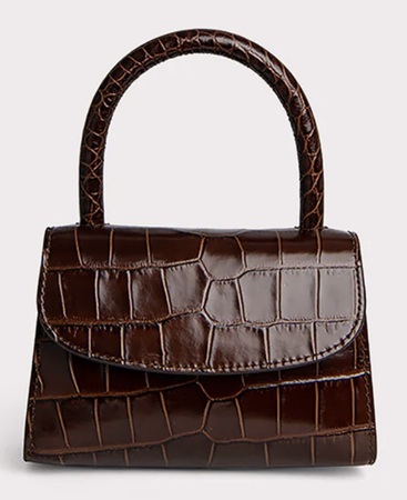brown leather mini bag