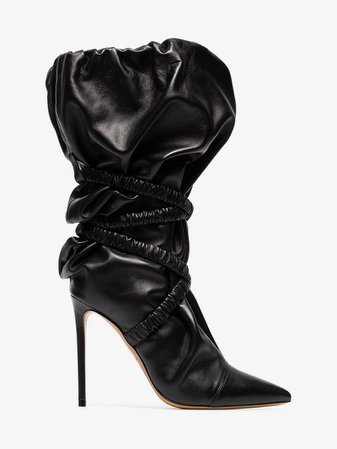 Alexandre Vauthier black Cha Cha 90 diamante leather boots On Sale | Browns