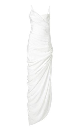 Sauade Asymmetric Draped Satin Maxi Dress By Jacquemus | Moda Operandi