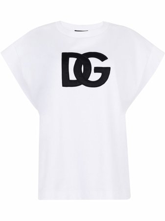 Shop Dolce & Gabbana logo-patch T-shirt with Express Delivery - FARFETCH