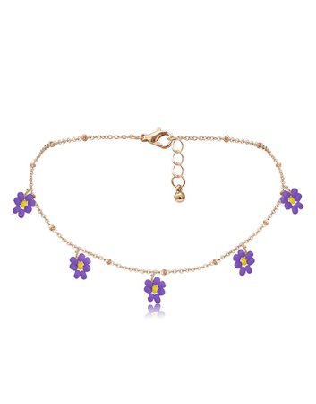 Colorful Beaded Flowers Necklaces Set
