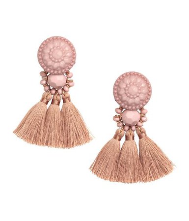 Pink Tassel Earrings | H&M Accessories | Pink tassel earrings, Tassel earrings outfit, Tassel earrings