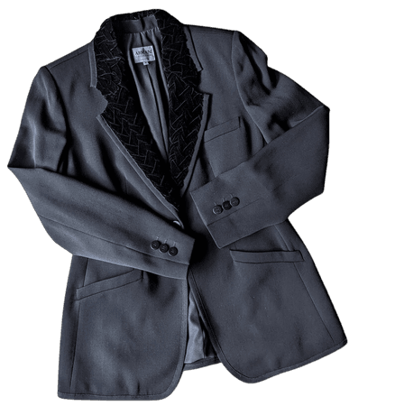 Vintage 90's Giorgio Armani Black Velvet Jacket
