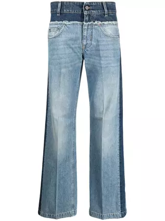 Stella McCartney Panelled straight-leg Jeans - Farfetch