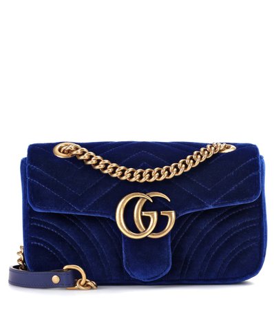 Gg Marmont Mini Velvet Shoulder Bag - Gucci | mytheresa.com