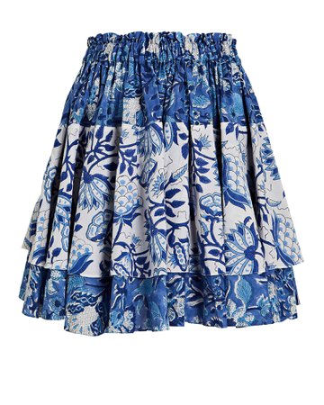 Charina Sarte Botanica Floral Cotton Mini Skirt | INTERMIX®