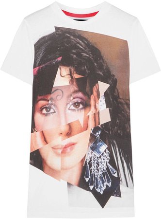 House of Holland Cher printed cotton-jersey T-shirt