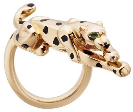cartier panther gold ring