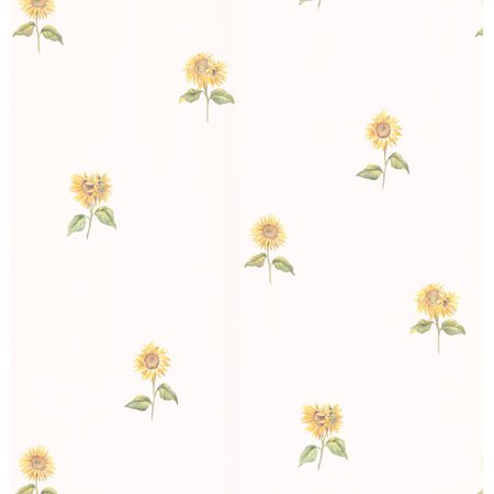 White Sunflower Wallpaper | Overstock.com Shopping - The Best Deals on Wallpaper #sunflowerwallpaper - mete