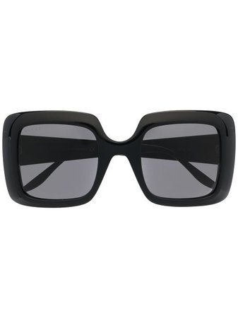 Shop black Gucci Eyewear Interlocking G square-frame sunglasses with Express Delivery - Farfetch