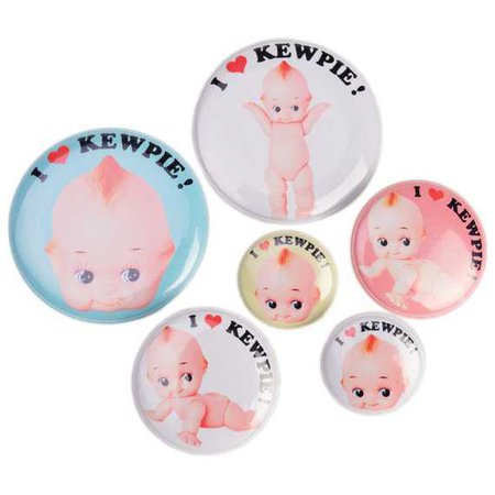 Lot of 6 Kewpie Doll Baby Cameo Pin Button Badge Pinback Decor