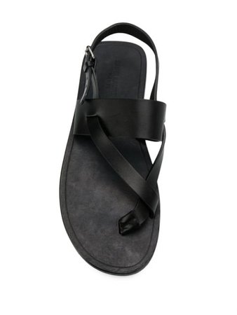 Saint Laurent Culver 05 Flat Sandals 601801DWE00 Black | Farfetch