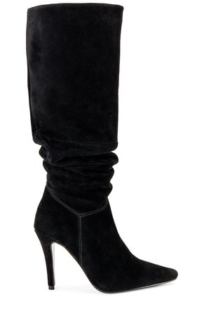 RAYE x EAVES Ashley Boot in Black Suede | REVOLVE