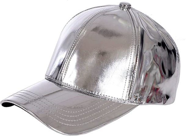 Amazon.com: Gary Majdell Sport Unisex Metallic Baseball Cap with Adjustable Strap - Silver: Clothing