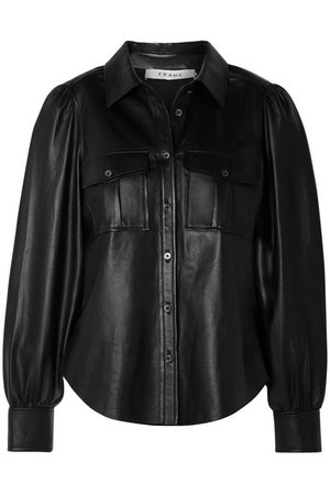 FRAME | Leather shirt | NET-A-PORTER.COM