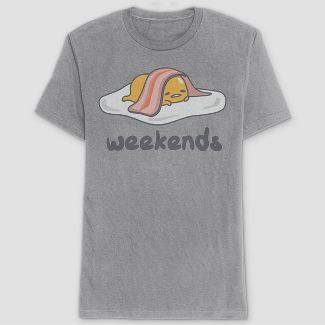Men's Sanrio Gudetama Short Sleeve Graphic T-shirt - Heather Gray M : Target