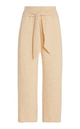 Nea Wrap-Front Fluffy Knit Cropped Pants By Nanushka | Moda Operandi